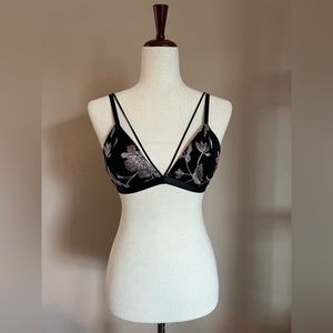 Express bralette, black, pink, tan, size medium